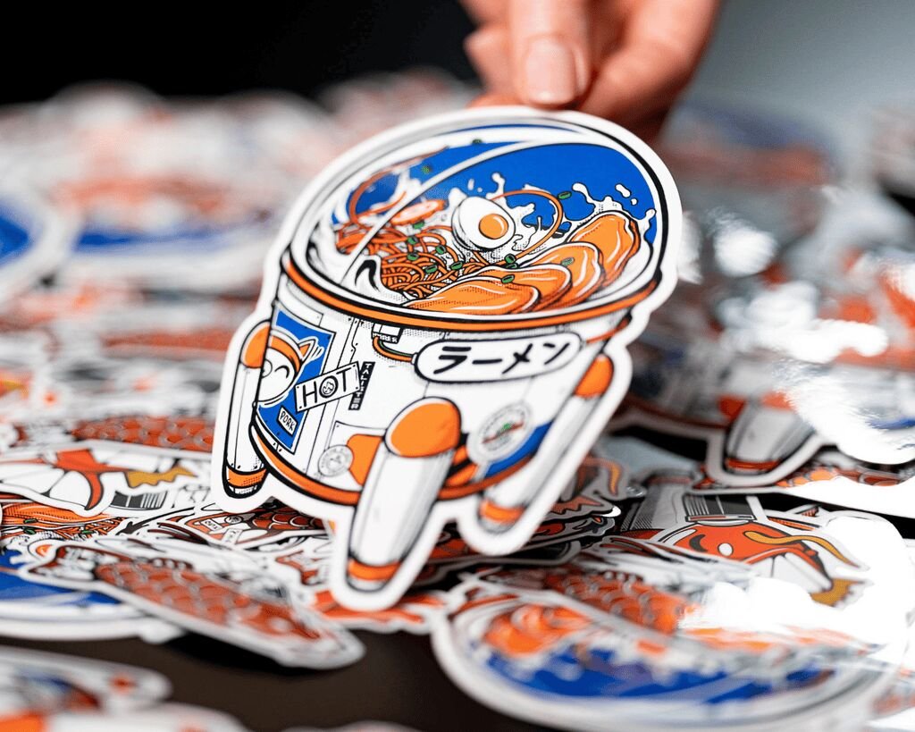 Character Sticker Pack — Byte Bazaar custom print project